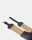 Zora Wide Leather Chain Belt