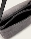 Ondine Croc-Effect Nubuck Shoulder Bag