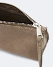 Pinked edge leather pencil case