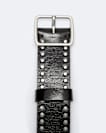 Wyatt Bar-Buckle Studded Leather Belt
