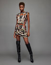 Hali Gene Butterfly Print Mini Dress