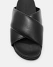 Saki Leather Crossover Sandals