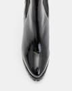 Sarris Patent Leather Block Heel Boots