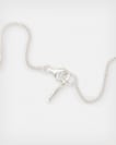 Logo Tag Sterling Silver Charm Necklace
