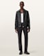 Alkan Zip Up Two Tone Leather Jacket