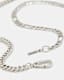 Curb Figaro Sterling Silver Mix Necklace