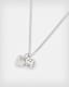 Double Dice Sterling Silver Necklace
