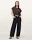Mira Cropped Satin Drawcord T-Shirt