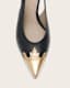 Denver Leather Slingback Heeled Shoes