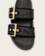 Sian Leather And Raffia Buckle Sandals
