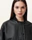 Sofi Drawstring Leather Bomber Jacket