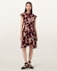 Fleur Printed Asymmetric Mini Dress