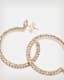 Seren Pave Gold-Tone Hoop Earrings