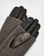 Zoya Extendable Knit Cuff Leather Gloves