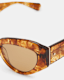 Calypso Bevelled Cat Eye Sunglasses