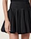 Tulip Black Cotton Mini Skirt