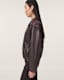 Samina Relaxed Fit Leather Biker Jacket
