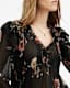 Iryna Frill Printed Sheer Top
