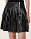Vena Leather Kilt Skirt