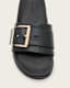 Ellie Studded Buckle Leather Sliders