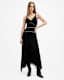 Zita V-Neck Eyelet Trim Midi Dress