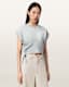 Mira Cropped Satin Drawcord T-Shirt