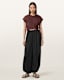 Mira Cropped Satin Drawcord T-Shirt