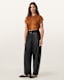 Mira Cropped Satin Drawcord T-Shirt