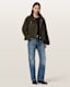 Clay Funnel Neck Suede Cropped Jacket