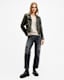 Dalby Slim Fit Leather Biker Jacket