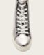 Tana Metallic Leather High Top Trainers