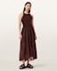 Zenia Sleeveless Asymmetric Midi Dress