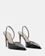 Lily Leather Slingback Heels