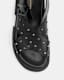Cosmo Leather Studded Crossover Sandals