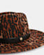 Annie Leopard Print Wool Fedora Hat