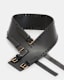 Maxie Studded Leather Double Buckle Belt