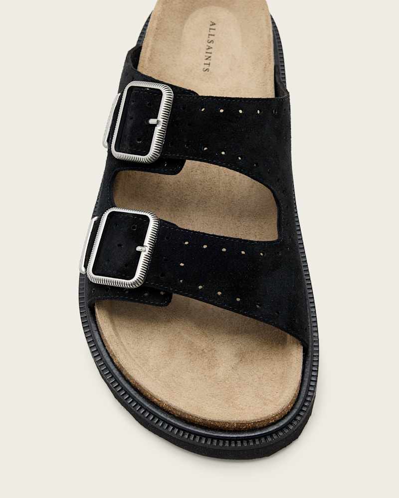 Randal Buckled Suede Sandals