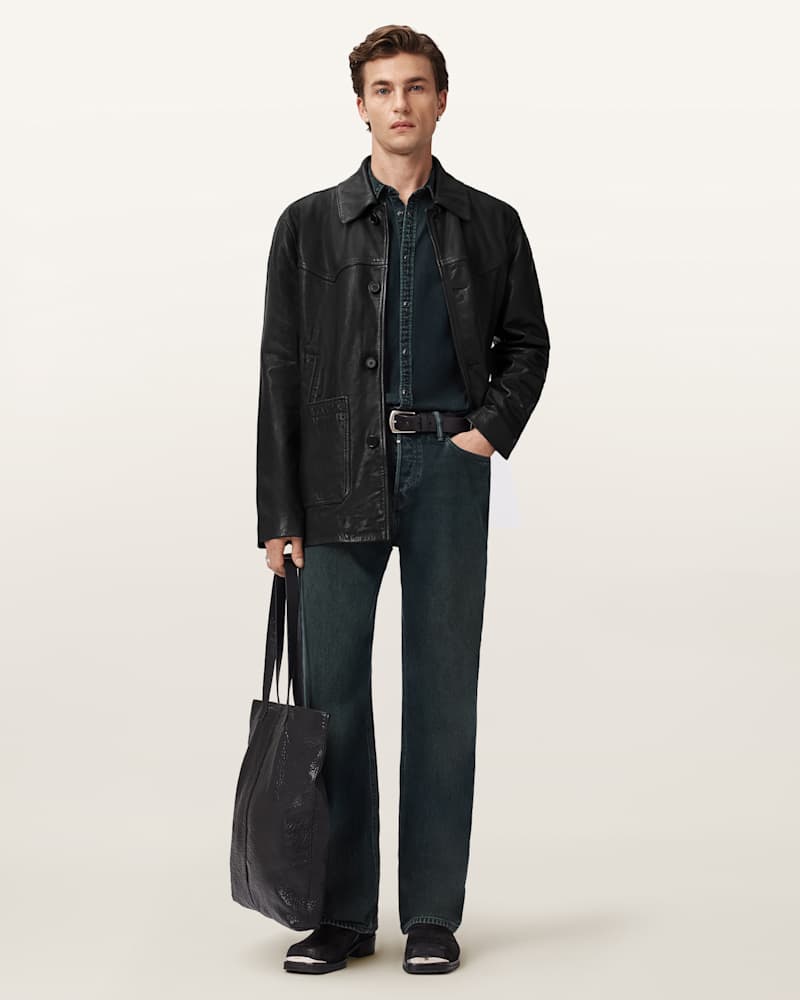 Toulouse Single Breasted Leather Coat