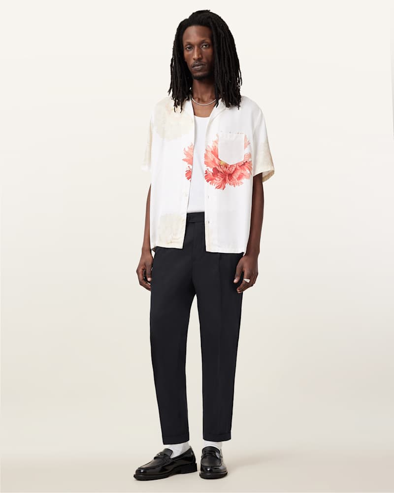 Tallis Slim Fit Cropped Tapered Trousers