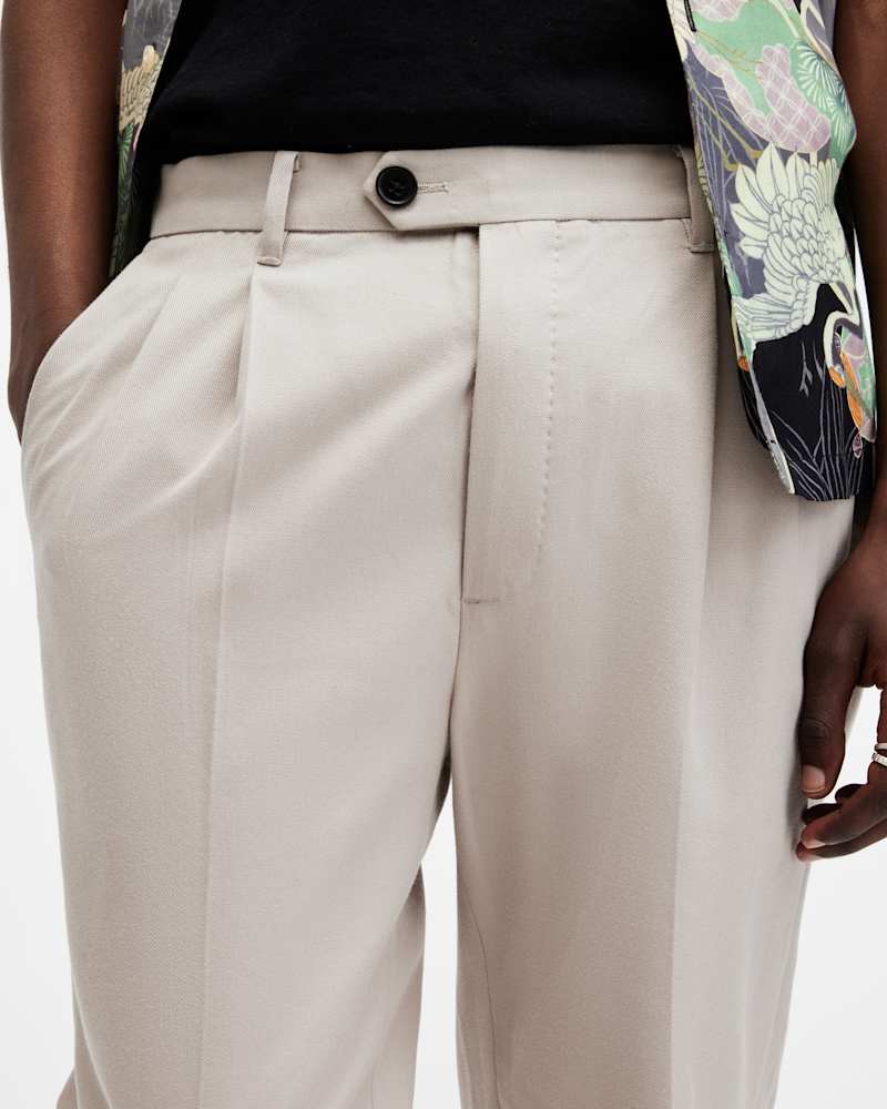 Tallis Slim Fit Cropped Tapered Trousers