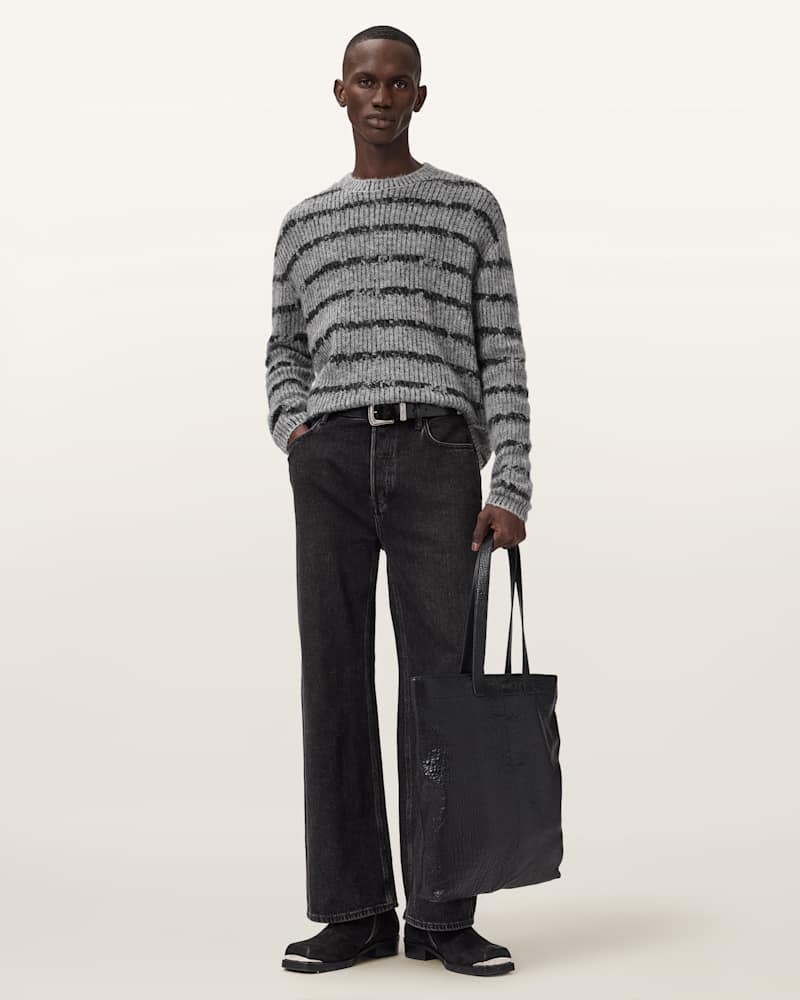 Dissolved Crew Neck Striped Jumper