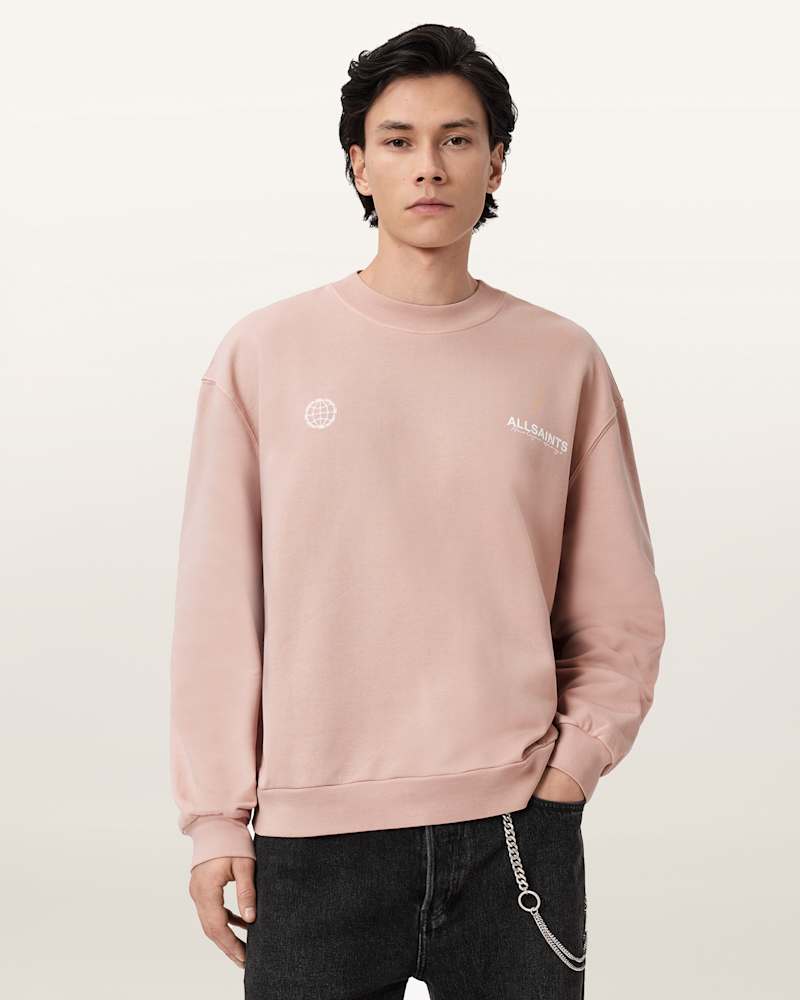 Emblem Crew Neck Cotton Sweatshirt