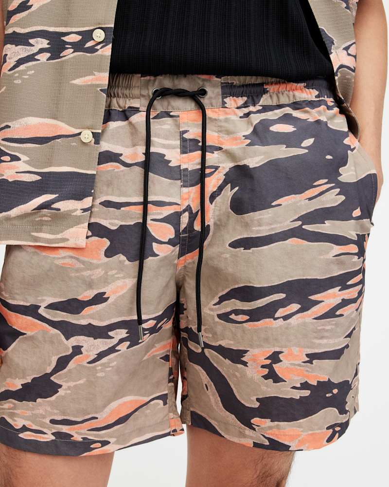 Solar Camouflage Print Swim Shorts