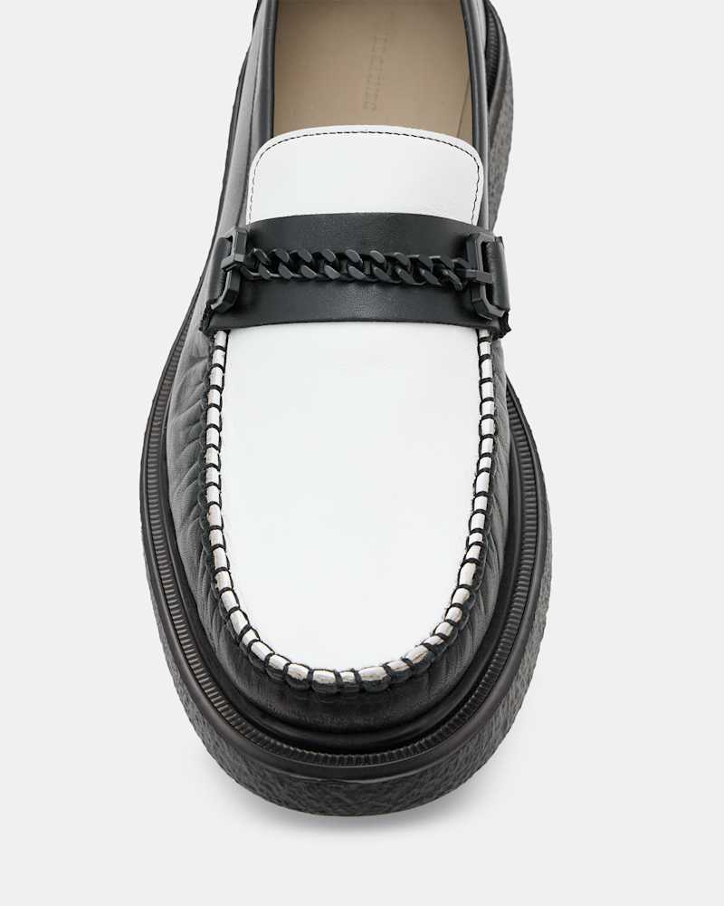 Gibbs Leather Chain Loafers Shoes