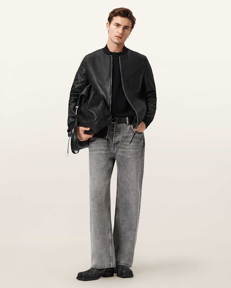 Morten Leather Bomber Jacket