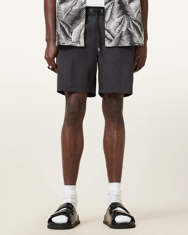 Warden Elastic Waist Ramskull Swim Shorts