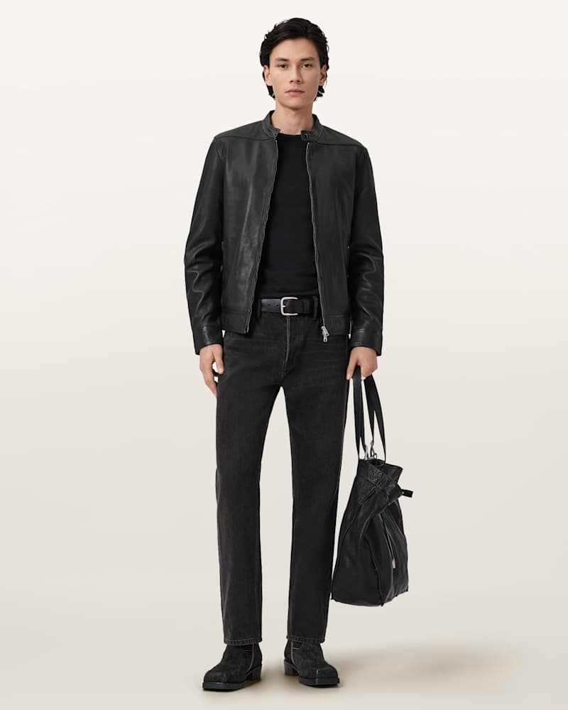 Holt Slim Fit Leather Jacket