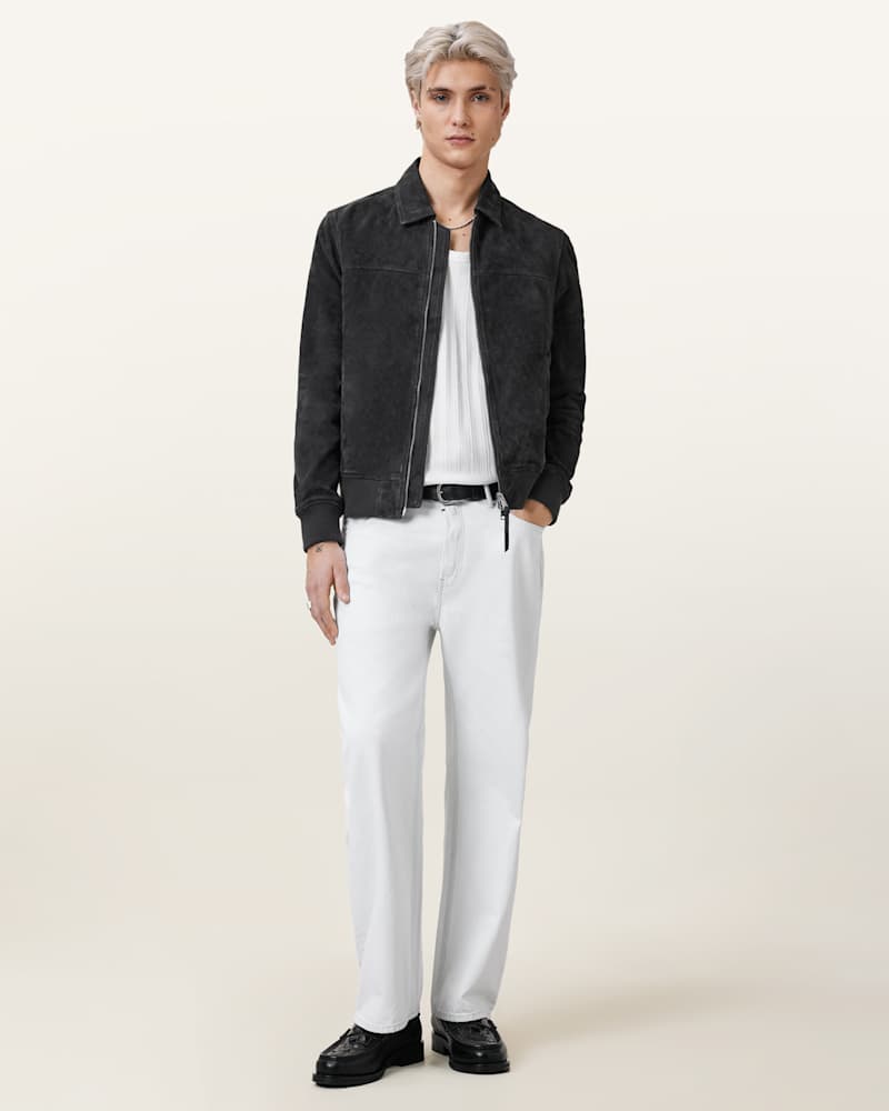 Rashford Suede Ribbed Trim Jacket