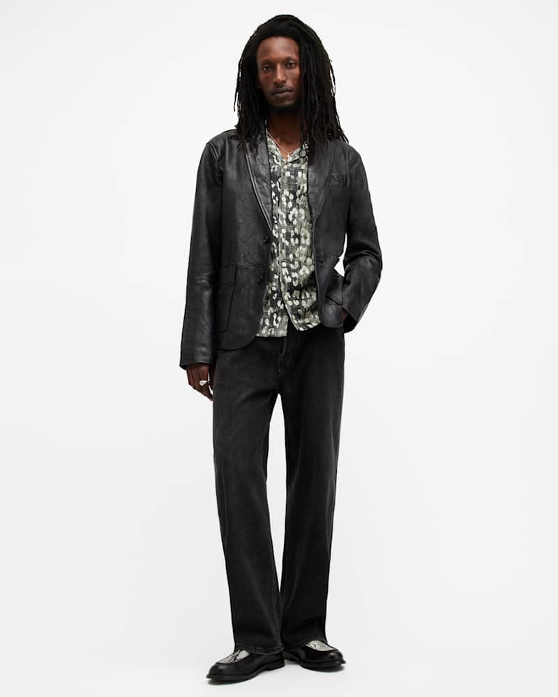 Andrius Leather Blazer