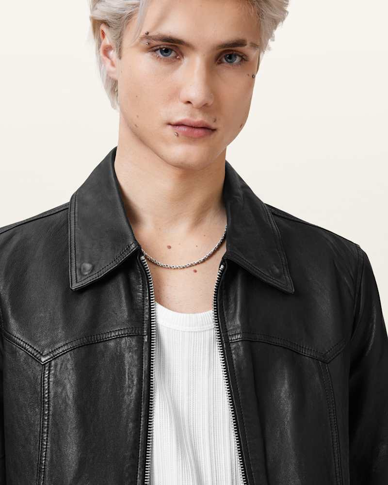 Nellcot Zip Up Leather Jacket
